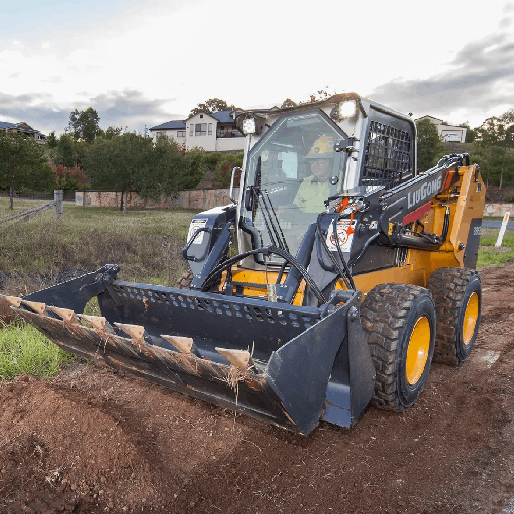 01 liugong 385b skid steer loader græs arbjde